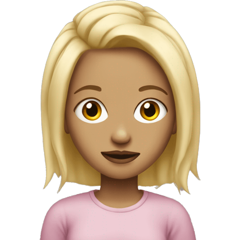 blonde girl with face piercings emoji