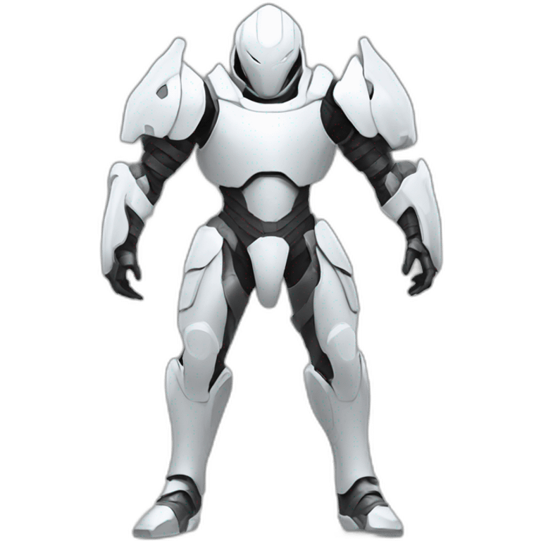 futuristic white armor no head but arms and legs emoji