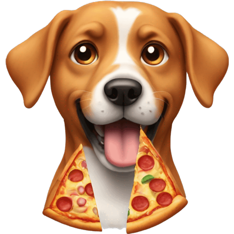 dog with pizza emoji