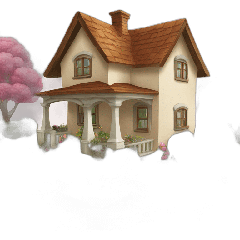 A house in a garden  emoji