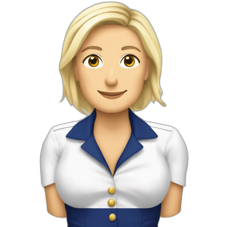 Marine Le pen wearing drapeau marocain emoji