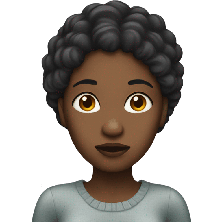 Black woman unsure emoji