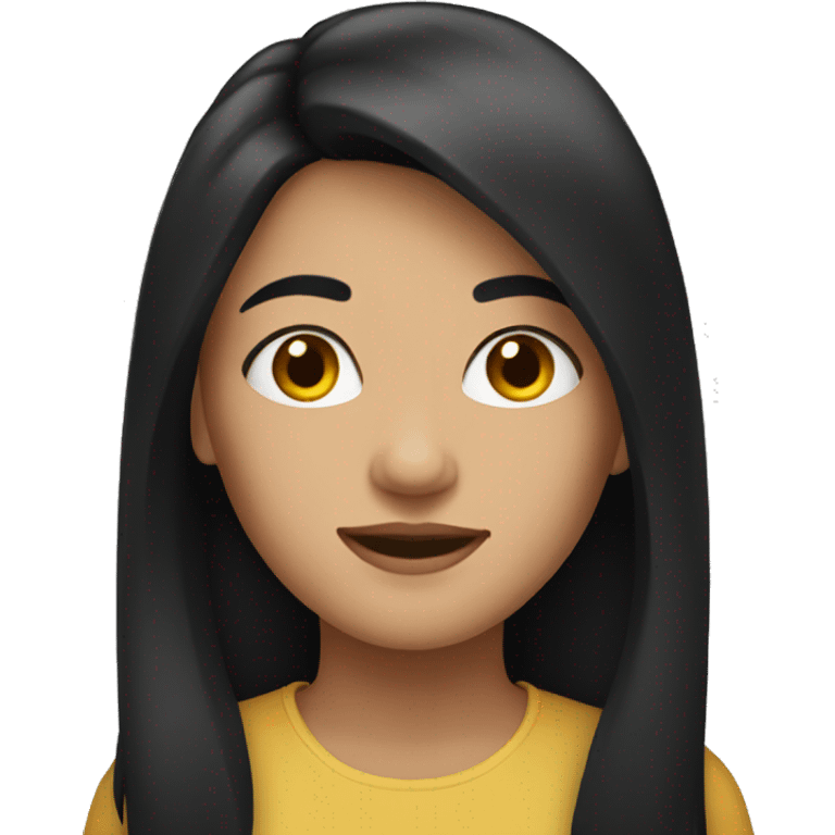 woman with long black hair emoji