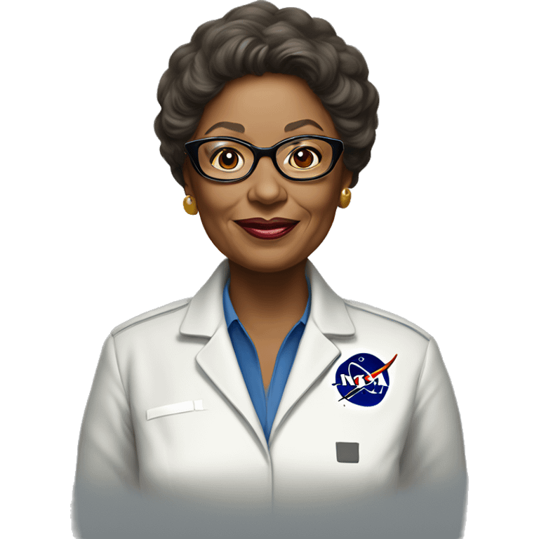 Annie Easley, NASA scientist uniform, unbespectacled emoji