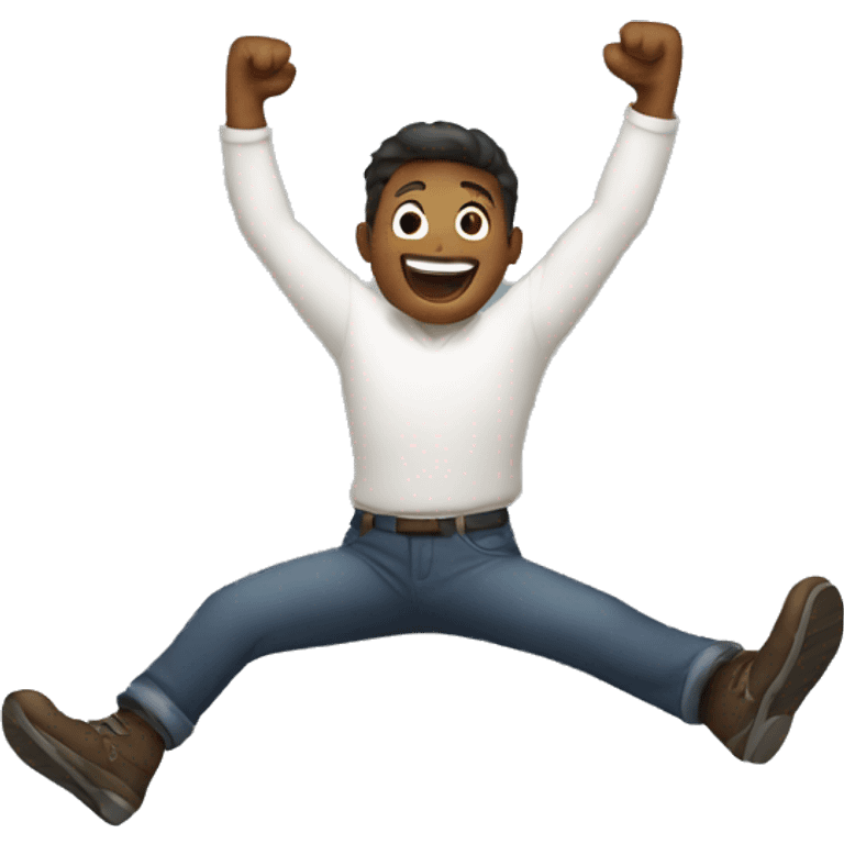 a man jumping celebrating emoji