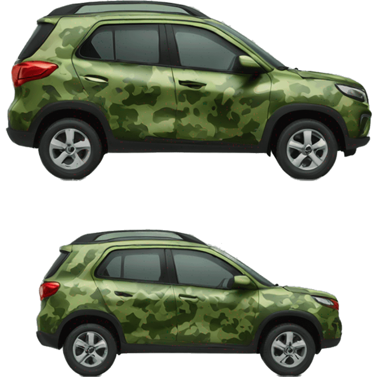 Tata punch camo green car side view emoji