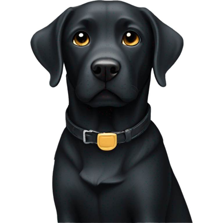 Labrador noir collar emoji