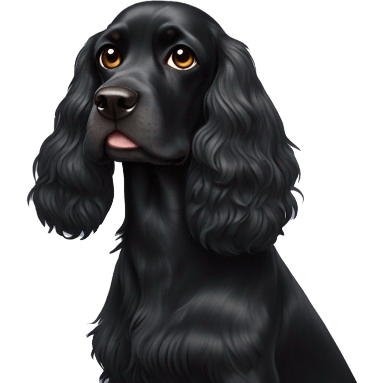 Black Cockerspaniel with bangs emoji