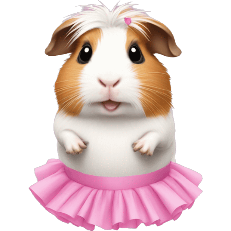 guinea pig wearing a pink tutu emoji