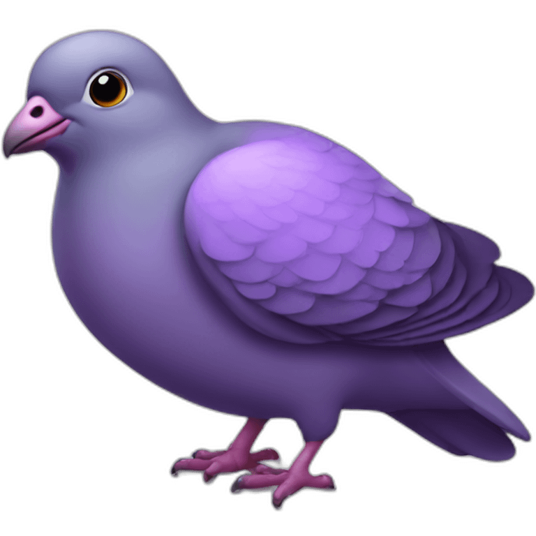 Purple cute pigeon emoji