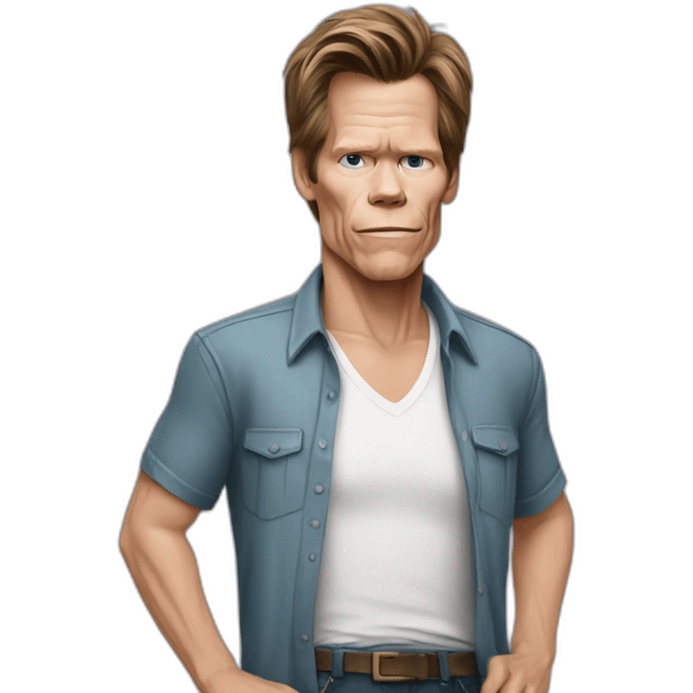 kevin-bacon cartoon wearing shirt emoji