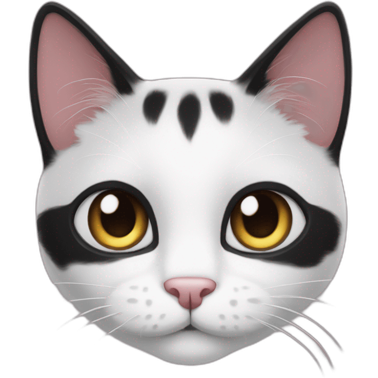 charla the black and white cat face only emoji