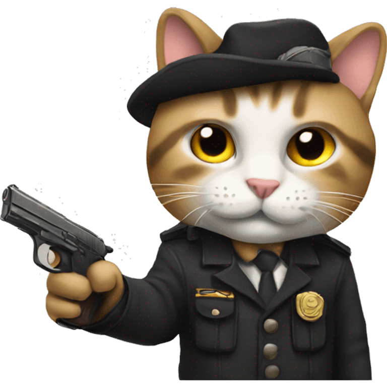 cat with pistol emoji