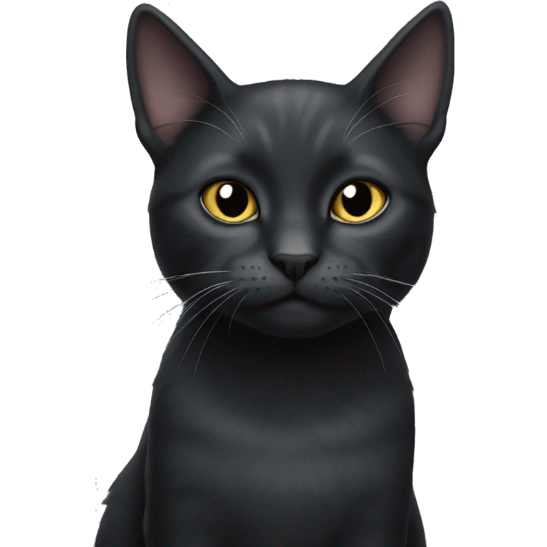 Black cat with grey cat emoji