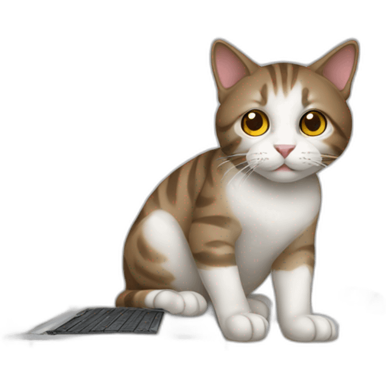 cat use computer emoji