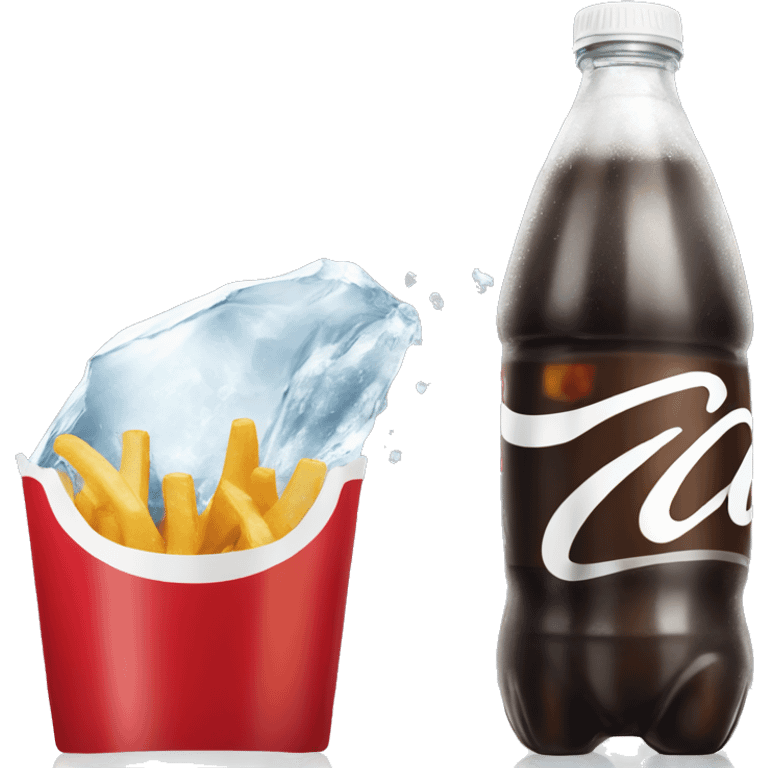 Mcdonalds large fountain diet coke with extra ice  emoji