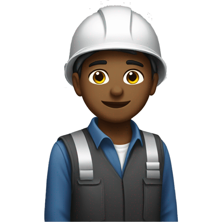 young guy working for an oil company in a helmet emoji