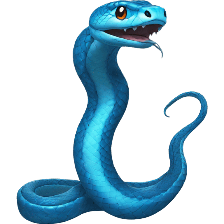 Blue snake emoji