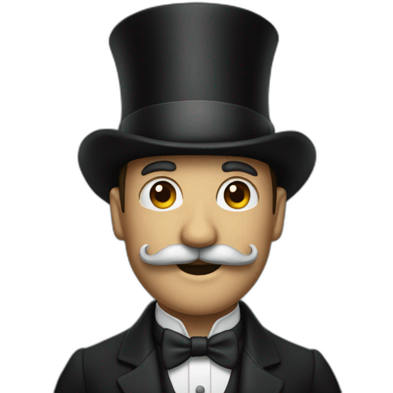 Man with mustache and top hat emoji