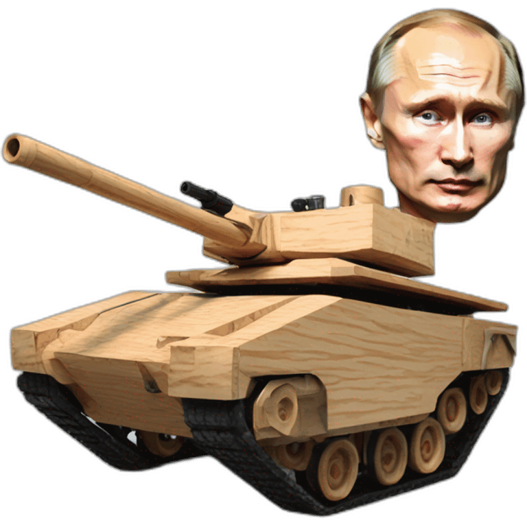 vladimir putin wooden t90 tank big wheelchair emoji