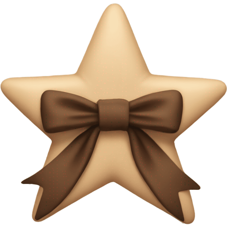 beige star with brown bow emoji