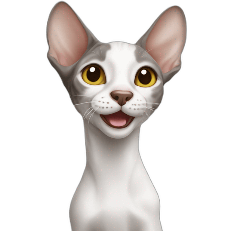 cornish rex cat waving emoji