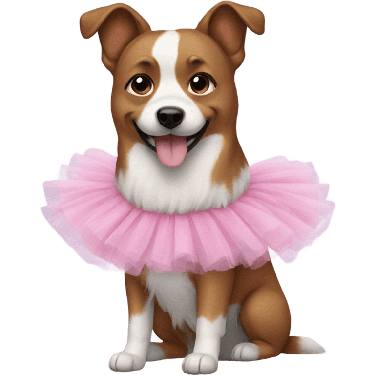 Dog with tutu emoji