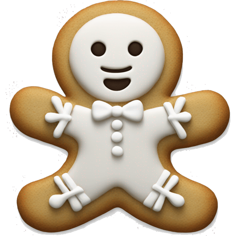 White gingerbread man cookie emoji