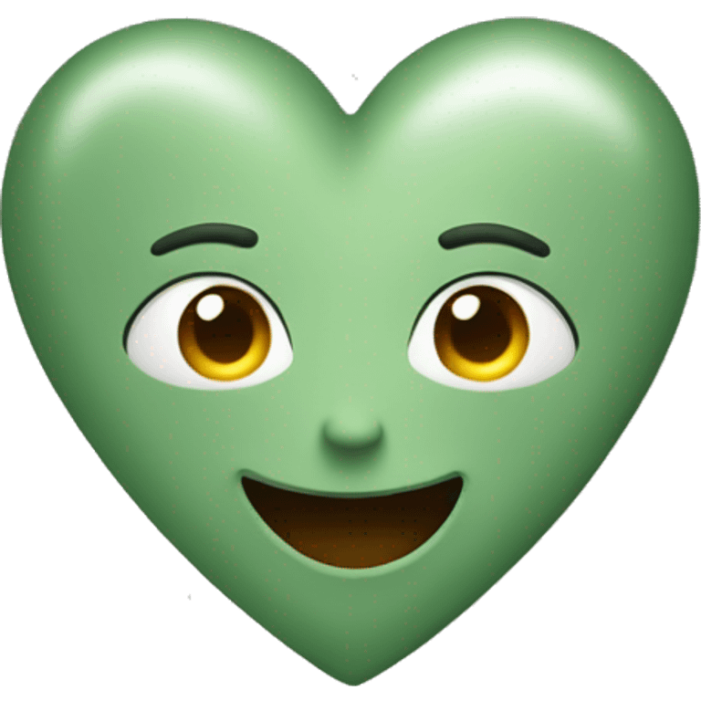 Sage green heart emoji