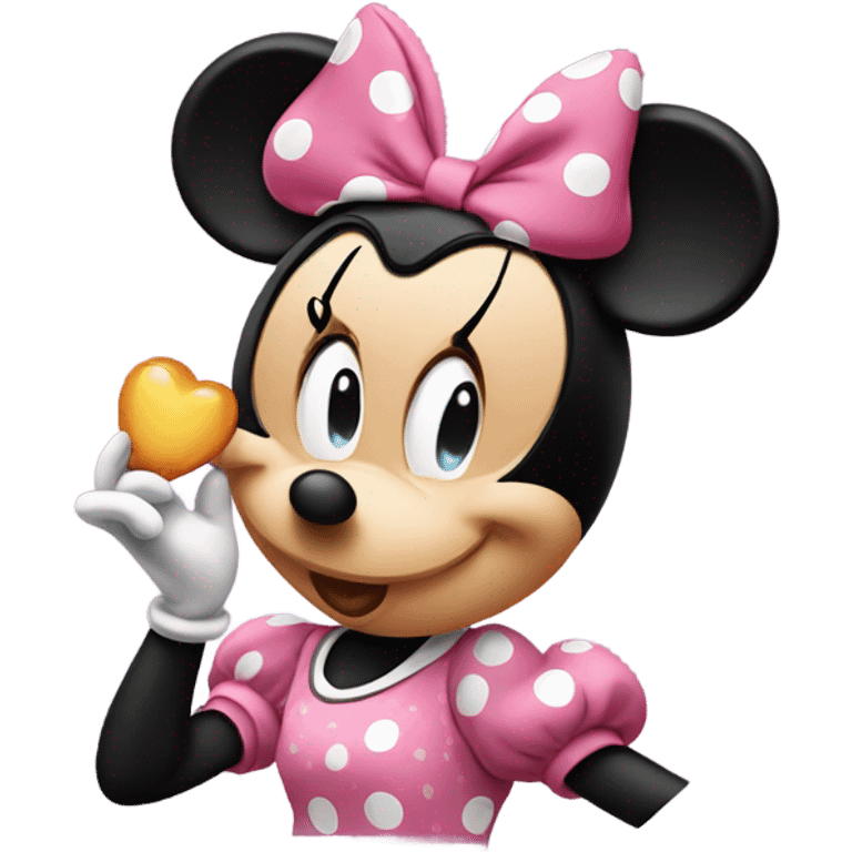 Minnie Mouse blowing a kiss emoji