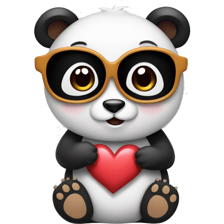 Panda con corazon emoji