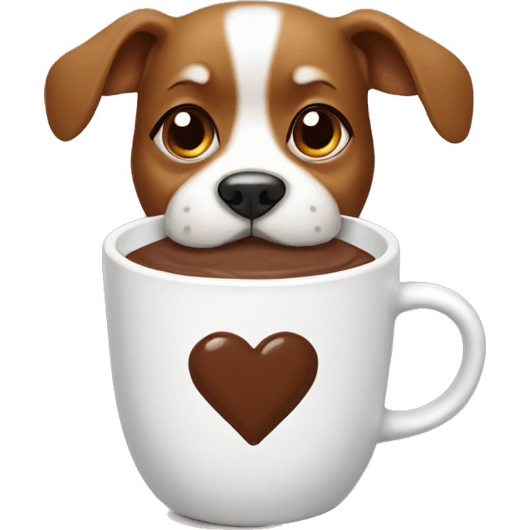 dog with hot chocolate emoji