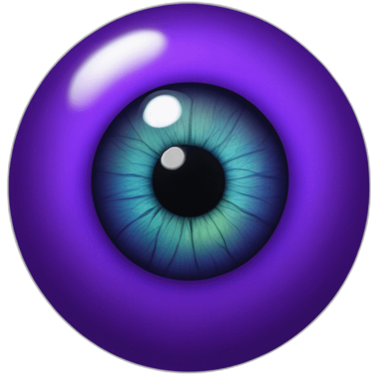 majestic godly violet iris eyeball serious intense symmetrical knowledgable emoji