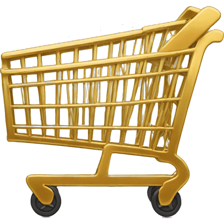 shopping cart in a gold medal
 emoji