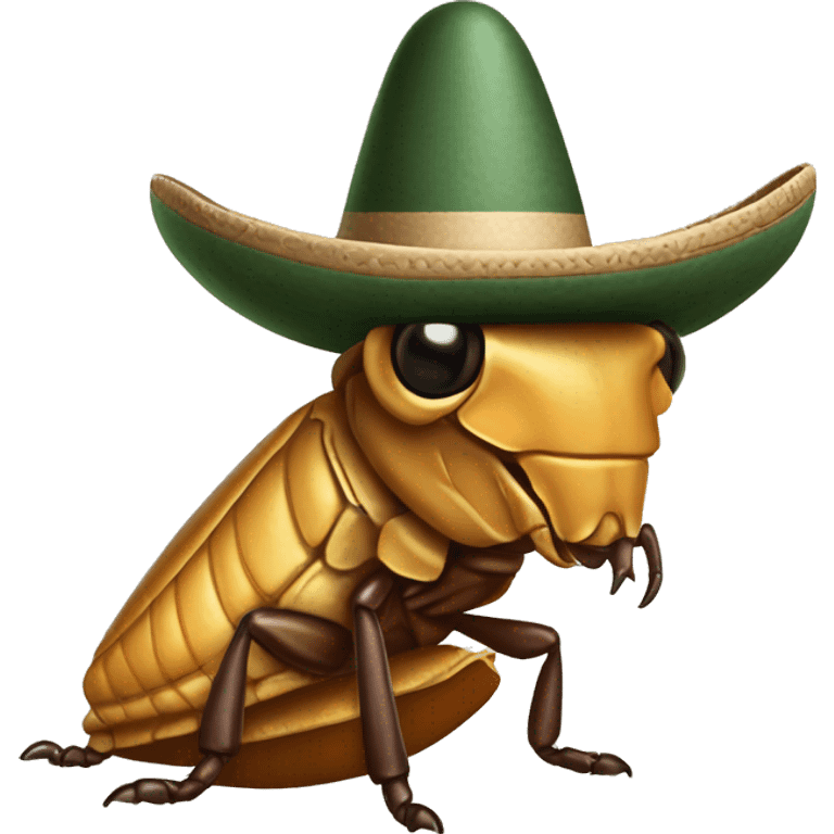 Cucaracha con sombrero mexicano  emoji