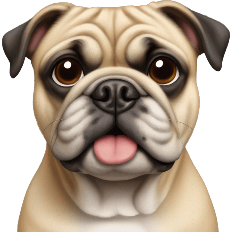 pug cross with an english bulldog  emoji