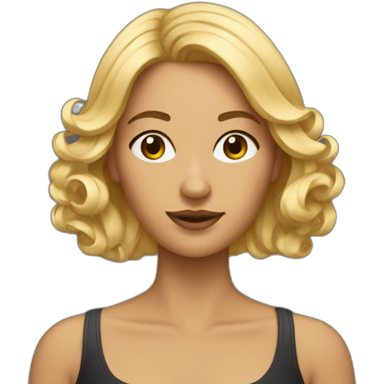 Femme qui se coupe les cheveux emoji