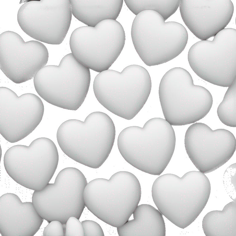 aesthetic heart white emoji