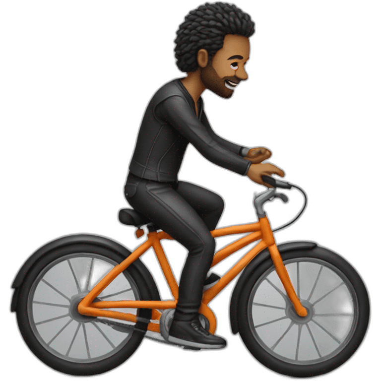 Guitarist on bicycle emoji