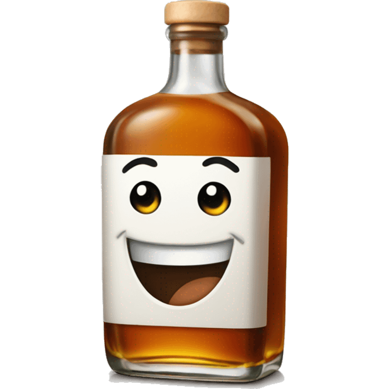 Whiskey bottle giving a thumbs up emoji