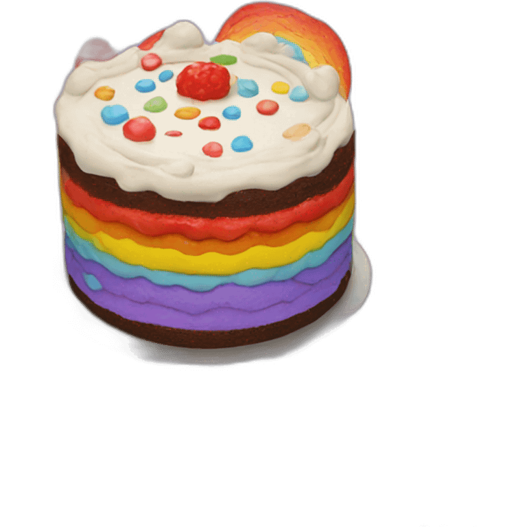 Rainbow cake emoji