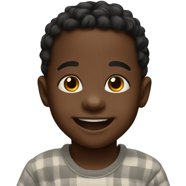 Happy black baby boy emoji