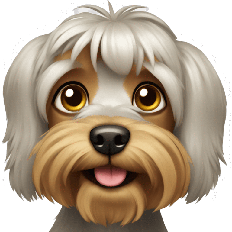 Dog yorkshire happy emoji