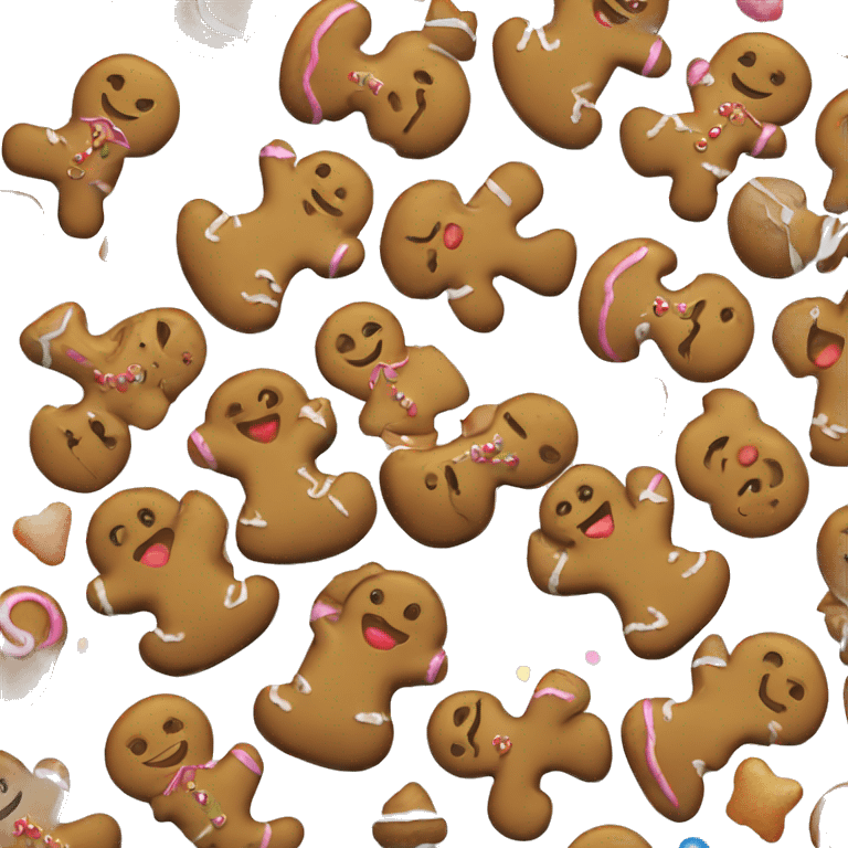 Girly gingerbread man emoji