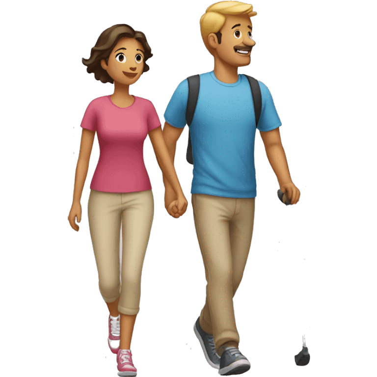 make an emoji that shows a couple of a woman and a man going for a walk emoji