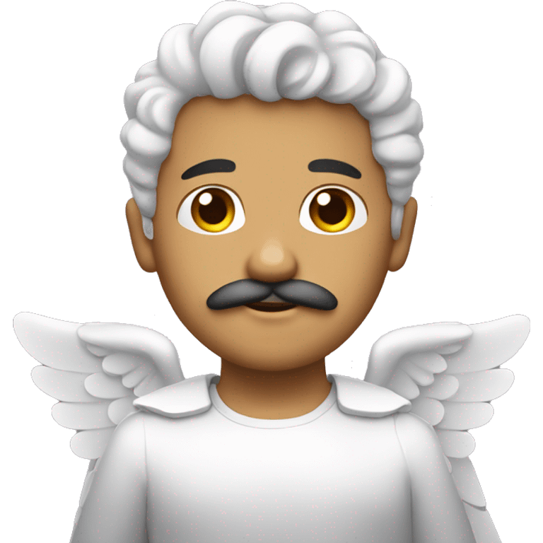 latino angel with mustache emoji