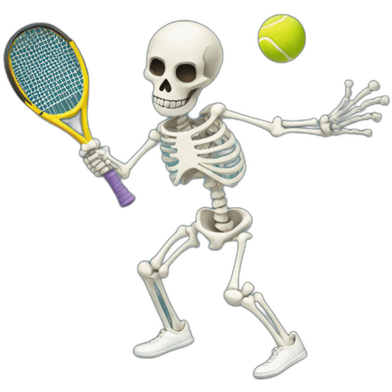 skeleton-playing-tennis emoji