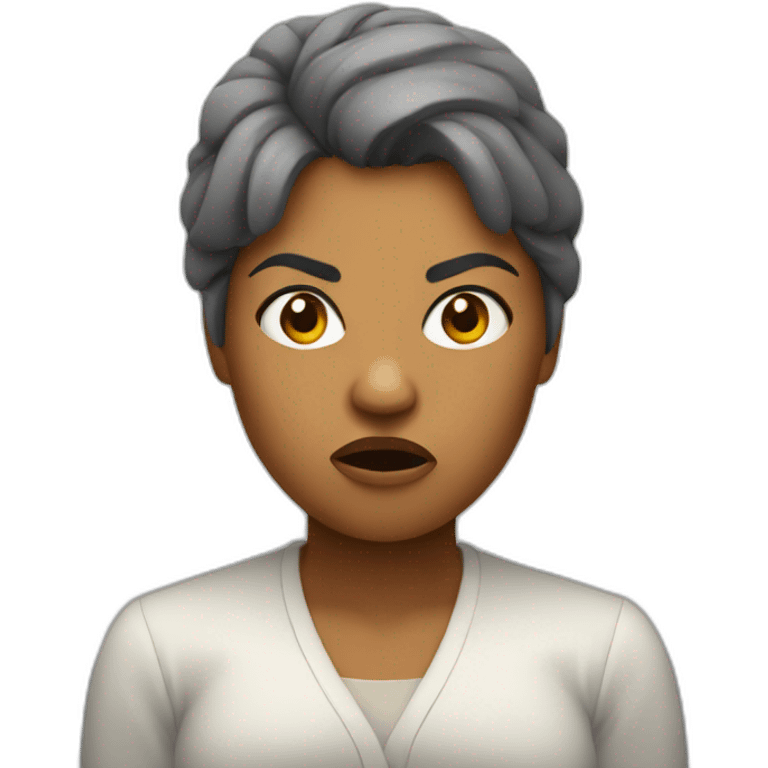 Femme métisse angry emoji