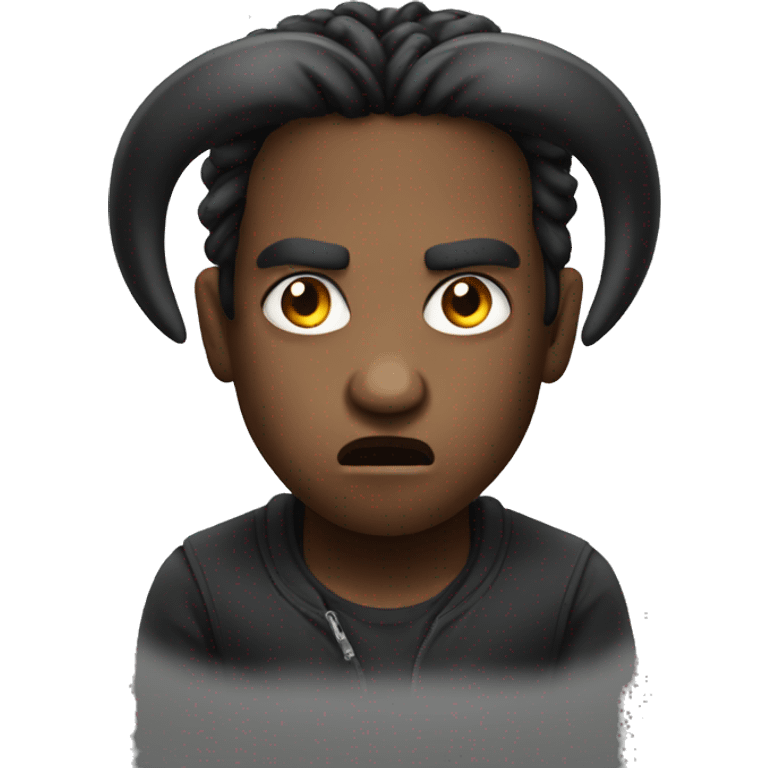 Angry black aries emoji