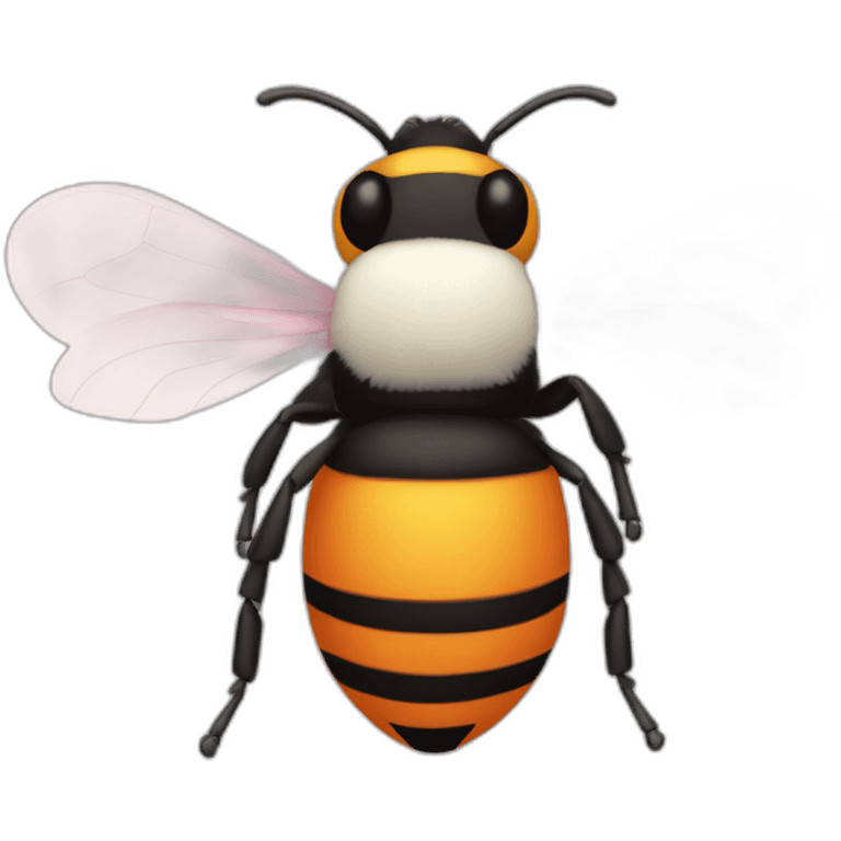 pink white and orange bumblebee emoji